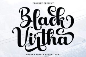 Black Virtha Script Fonts