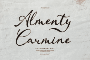 Almenty Carmine Script Fonts