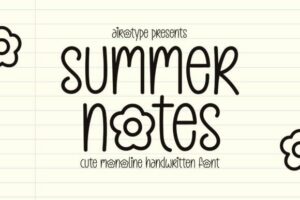 Summer Notes Script Fonts