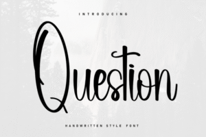 Question Script Font