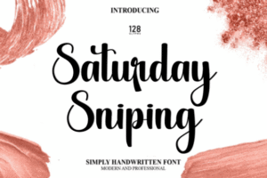 Saturday Sniping Script Fonts